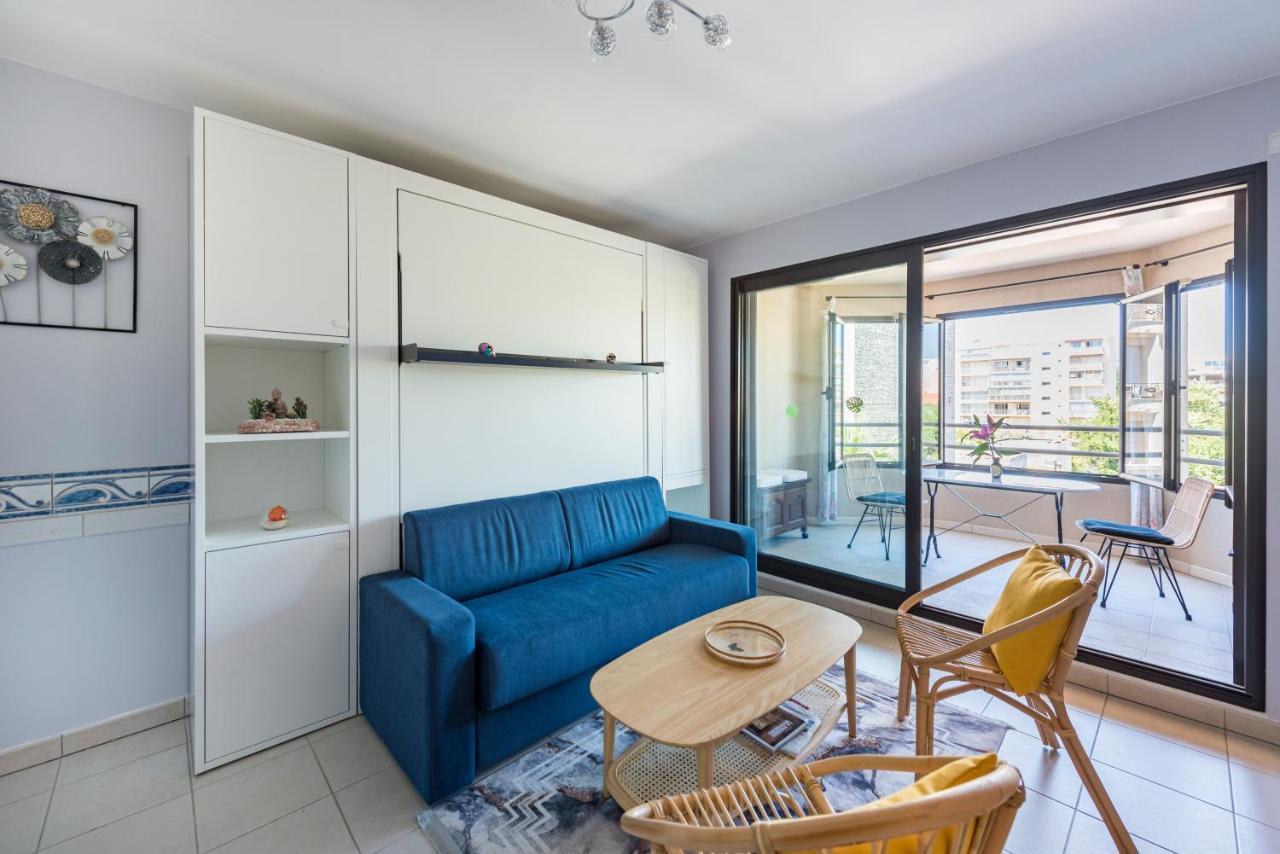 Beau Studio Veranda A Deux Pas De La Mer - Parking Inclus 주앙레핑 외부 사진